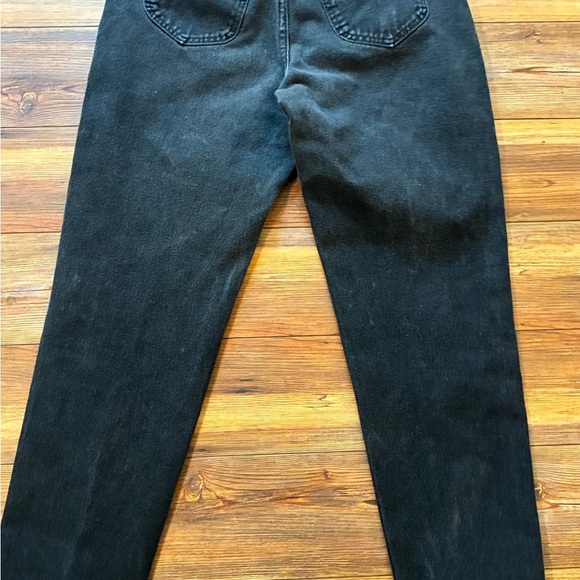 Vintage Lee High Rise Black Mom Jeans Tapered Leg 90s Grunge Size 12 M - Picture 7 of 15
